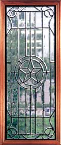 Austin clear leaded glass doors